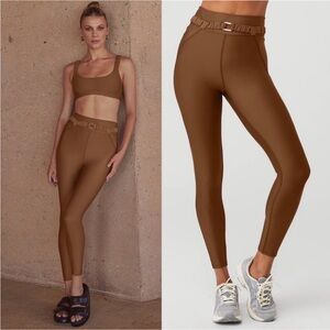 ALO yoga airlift high waist charmer leggings cinnamon brown large